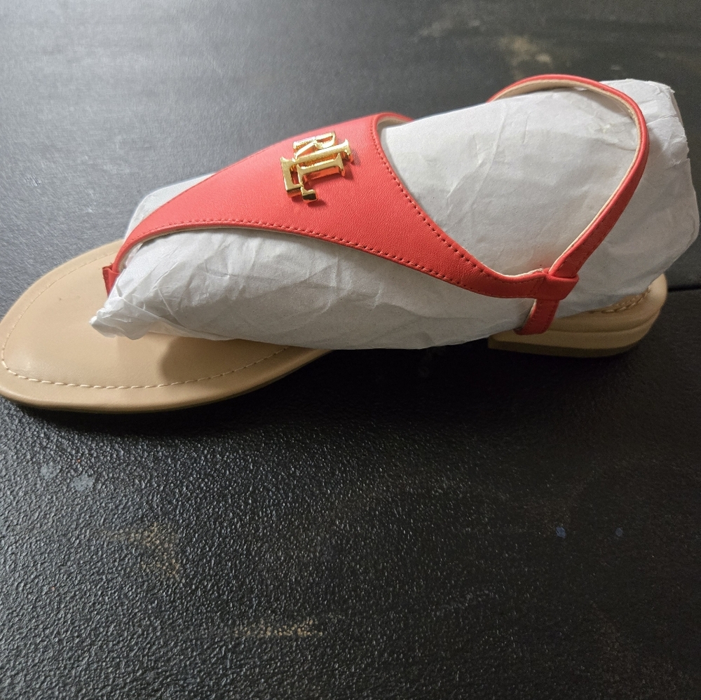 Michael Kors Red and Tan Sandals